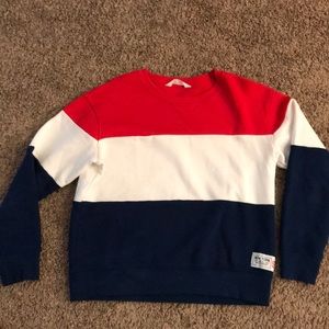 H&M Red, White, and Blue Sweatshirt